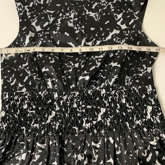JESSICA SIMPSON Black White Floral Sleeveless Formal A-Line Dress Size 12 - Picture 9 of 11